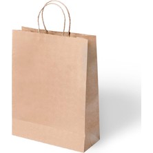 Muka Büküm Saplı Kraft Çanta 15X20X8 cm  Pakette 24 Ad