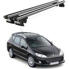 Today Auto Venüs Peugeot 407 Station Wagon (2004-2011) Uyumlu Gri Ara Atkı Port Bagaj Tavan Barı