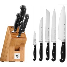 Wmf Üst Sınıf Plus Bıçak Bloğu ve Bıçak Seti 5 Parça, Almanya'da Üretilmiştir, 4 Dövme Bıçak, Bambu Blok, Performans Kesim