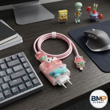 BMP GLOBAL Patrick Temalı Şık Telefon Kablosu Koruyucu Seti 🖤💖(18W/20W)