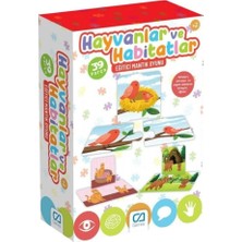 Kiddico Toys Eğitici ve Öğretici Hayvanlar ve Habitatlar 39 Parça Mantık Oyunu
