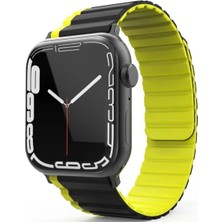 Ozdestor Movenchy  Watch 42MM Mo-Wb1 Çift Renk Mıknatıslı Silikon Kordon - Siyah-Sarı