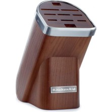 Kitchenaid Bıçak Bloğu Solo, Ahşap, Koyu Akasya, Cm, 30 x 25 x 20 Cm, 1 Adet
