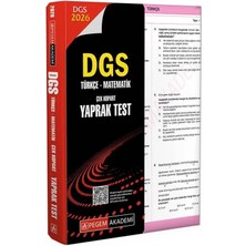 Anla Kazan Yayınları Pegem 2026 Dgs Yaprak Test