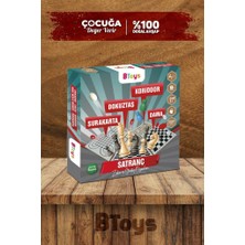 Kiddico Toys 5 Oyun 1 Arada - Ahşap Zeka ve Strateji Oyunu