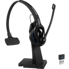 Sennheiser MB Pro 1 Uc (506042) - Single-Sided, Dual-Connectivity, Kablosuz Bluetooth Headset | For Desk/mobile Phone & Softphone/pc Connection| W/ Hd Sound & Major Uc Platform Uyumluluk (Black)