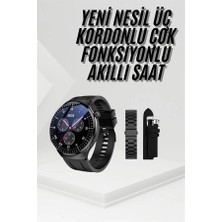 Moresun Buğz Amoled Ekran Metal Deri Silikon Kordonlu Uyku ve Sağlık Takibi - Buğz