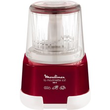 Moulinex DP805G Doğrayıcı La Moulinette Plus Deluxe, Stand Mikser Aparatı Dahil, Beyaz/metalik Kırmızı
