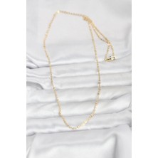 Moresun Buğz cm 14K Gold Renk Burgu Model 60 cm Kadın Kolye - Buğz