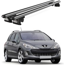 Today Auto Venüs Peugeot 308 Station Wagon (2008-2014) Uyumlu Gri Ara Atkı Port Bagaj Tavan Barı