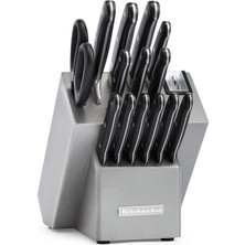 Kitchenaid KKFTR16SL 16 Piece Classic Forged Serisi Triple Rivet Cutlery Set, Silver