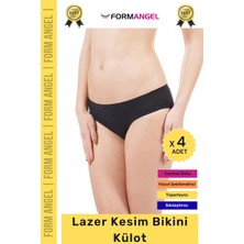 Carlburn #külot Dikişsiz Iz Göstermeyen Belli Etmeyen Esnek Rahat Lazer Kesim Hayalet Bikini Külot - 4 Adet