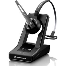 Sennheiser Sd Office (506006) - Single-Sided Dect Kablosuz Headset For Desk Phone & Softphone/pc Connection, Gürültü-Cancelling Microphone, Multiple Wearing Styles (Black)