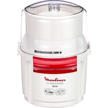 Moulinex AD5601 Moulinette Doğrayıcı, 800W, Doğrama, Karıştırma ve Kısa, Sistem 1 - 2 - 3 Hızlı Kontrol, Paslanmaz Çelik Bıçak, Beyaz ve Kırmızı, Siyah