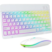 Moresun Buğz Türkçe Q Aydınlatmalı Klavye Mouse Seti Kablosuz Bluetooth Destekli - Buğz