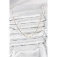 Moresun Buğz cm 14K Gold Renk Burgu Model 60 cm Kadın Kolye - Buğz