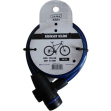 Moresun Buğz Yuma Ym- 734 150CM  Mavi Bisiklet Kilidi - Buğz