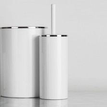 Ansan Ans E34-01 Lenox Beyaz Plastik Tuvalet Fırçası 10,5 x 33 cm