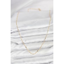 Moresun Buğz cm 14K Gold Renk Ezme Pul Model 60 cm Kadın Kolye - Buğz