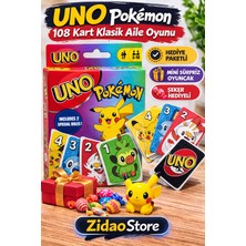 Emrah Gültekin Uno Pokemon Kart Oyunu 108 Kart Aile Oyunu Hediye Paketli Mini Sürpriz Oyuncak Şeker