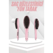 Moresun Buğz Saç Fırça Akıllı LCD Ekran Pratik Saç Düzleştirici Tarak Pratik Taşınabilir - Buğz