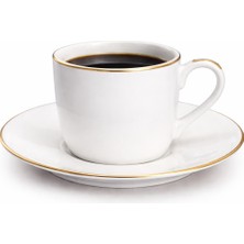 Köklü Züccaciye 2 Kişilik Tabaklı Porselen Çay Fincanı