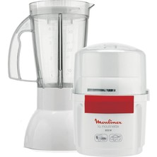 Moulinex AR6801 Doğrayıcı & Blender La Moulinette 800 W + Blender Çift Bıçaklı Paslanmaz Çelik 200 G ve 750 ml 1-2-3 Meyve Beyaz/kırmızı