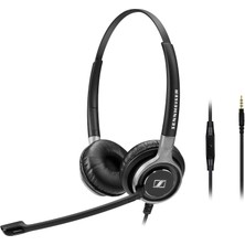 Sennheiser Sc 665 (507256) - Double-Sided Business Headset | For Mobile Phone And Tablet Connection | Hd Sound & Ultra Gürültü-Cancelling Microphone (Black)