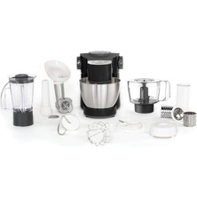 Moulinex Mutfak Robotu, Essential Çok Fonksiyonlu Mutfak Robotu, 800W, 6 Hız Ayarlı, Paslanmaz Çelik Kase, 4,8l, Pişirme Seti 4 Aksesuar 30 x 25 x 30 cm Siyah