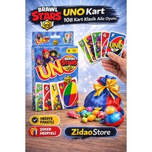 Emrah Gültekin Kart Oyunu Uno Brawl Stars 108 Kart Aile Eğlence Oyunu Hediye Paketli Şeker Oyuncak