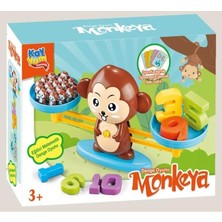 Kiddico Toys Eğitici Maymun Denge Oyunu, Işlem Kartlı Matematik Öğretici Oyun Seti