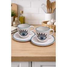 Köklü Züccaciye 2'li El Yapımı Seramik Fincan Takımı