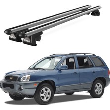 Today Auto Venüs Hyundai Santa Fe (2000-2006) Uyumlu Gri Ara Atkı Port Bagaj Tavan Barı