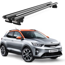 Today Auto Venüs Kia Stonic (2017 ve Sonrası) Uyumlu Gri Ara Atkı Port Bagaj Tavan Barı