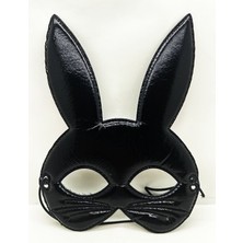 Alfa Life Marketing Siyah Renk Kumaş Malzemeden Imal Tavşan Maskesi