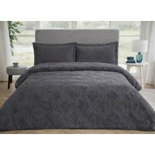 Özdilek Trendy Embos Çift Kişilik Battaniye (220X240)-ART Deco Koyu Gri Yeni