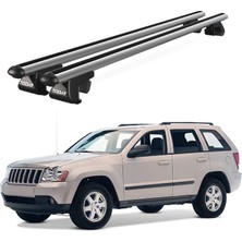 Today Auto Venüs Jeep Grand Cherokee Renagede (2005 ve Sonrası) Uyumlu Gri Ara Atkı Port Bagaj Tavan Barı