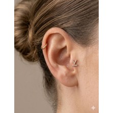 By Dilek Çetin Accessory By Dilek Çetin Acessorry Çelik V Model Kıkırdak Helix Tragus PIERCING(1ADET)