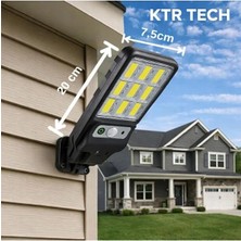 Gunkes Solar Güneş Enerjili 120 Ledli 3 Modlu Hareket Sensörlü Su Geçirmez Lambası