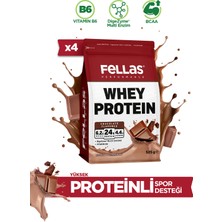 Fellas Whey Protein Tozu Çikolata Aromalı (525 G) x 4 Adet