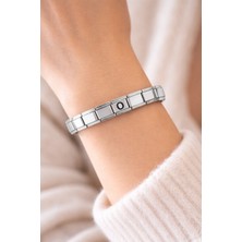 Alvo Store Buğz Kişiye Özel O Harfli Çelik Bileklik – Italyan Charm Model, Ayarlanabilir Bilezik