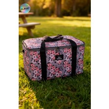 Glanart Piknik, Seyahat, Kamp Çantası Sıcak- Soğuk  Termos Özellikli  8-10 Saat Muhafaza  40 Litre Çiçekli