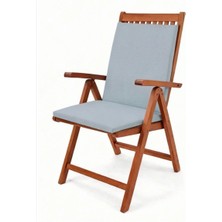 Gullfoss Gri Bahçe Balkon Salon Sandalye Minderi (Arkalıklı)