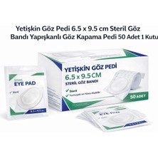 Alvo Store Buğz Yetişkin Göz Pedi 6.5 x 9.5 cm Steril Göz Bandı Yapışkanlı Göz Kapama Pedi 50 Adet 1 Kutu