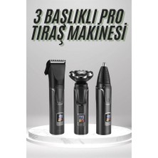 Alvo Store Buğz Dijital Göstergeli 3 Başlıklı Tıraş Makinesi Islak Kuru Lazer Öncesi Günlük - Buğz