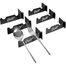 Alvo Store Buğz 3D Özel Baskı 6’lı Çatal Kaşık Tutucu Modern Sofra Aparatı - Buğz