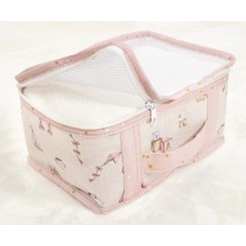 Alvo Store Buğz Baby 6'lı Desenli Fileli Bavul Valiz Içi Düzenleyici Çok Amaçlı Organizer (Pembe) ( Buğz )