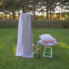 Sarev Isla Gri Çift Kişilik %100 Pamuk Pike Takımı