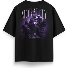 T&D Streetwear Morality Baskılı Oversize Heavyweight Streetwear T-Shirt