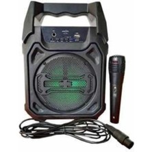 Alvo Store Buğz Bluetooth Hoparlör LED Işıklı Taşınabilir Kablosuz Speaker Uzun Pil Ömrü - Buğz